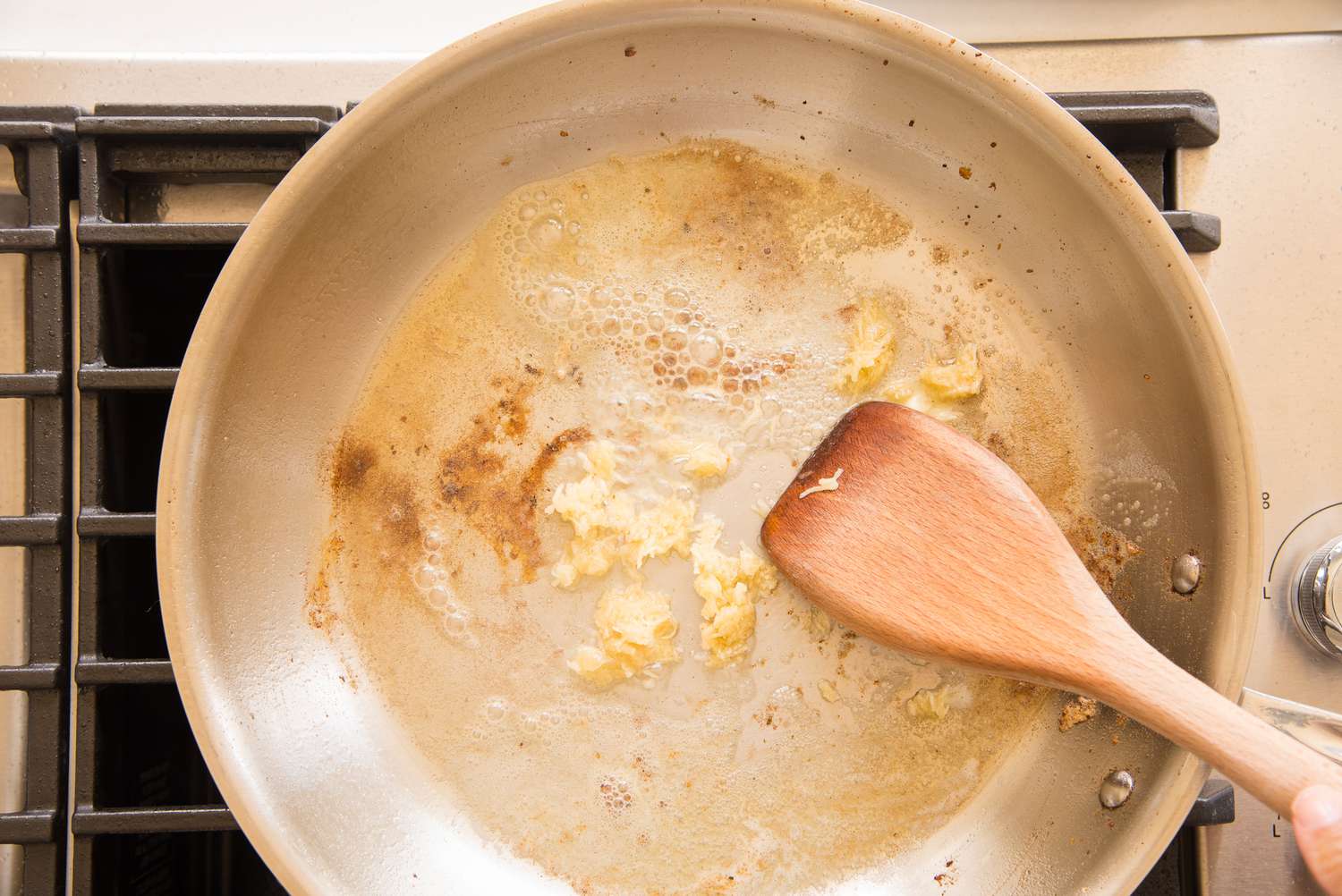 Garlic Sautéed in Butter for Lemon Pepper Chicken