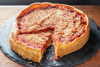 Homemade Chicago-Style Deep Dish Pizza