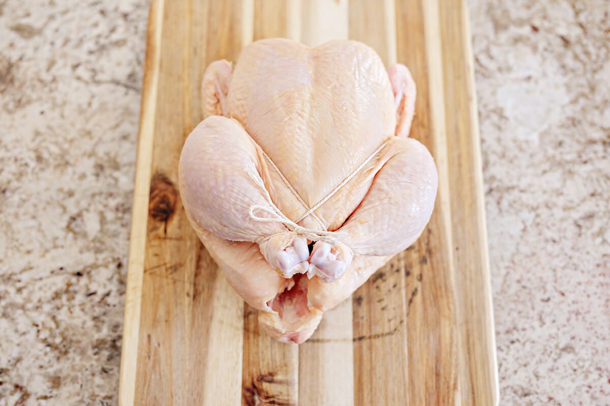 Truss a chicken fully trussed chicken