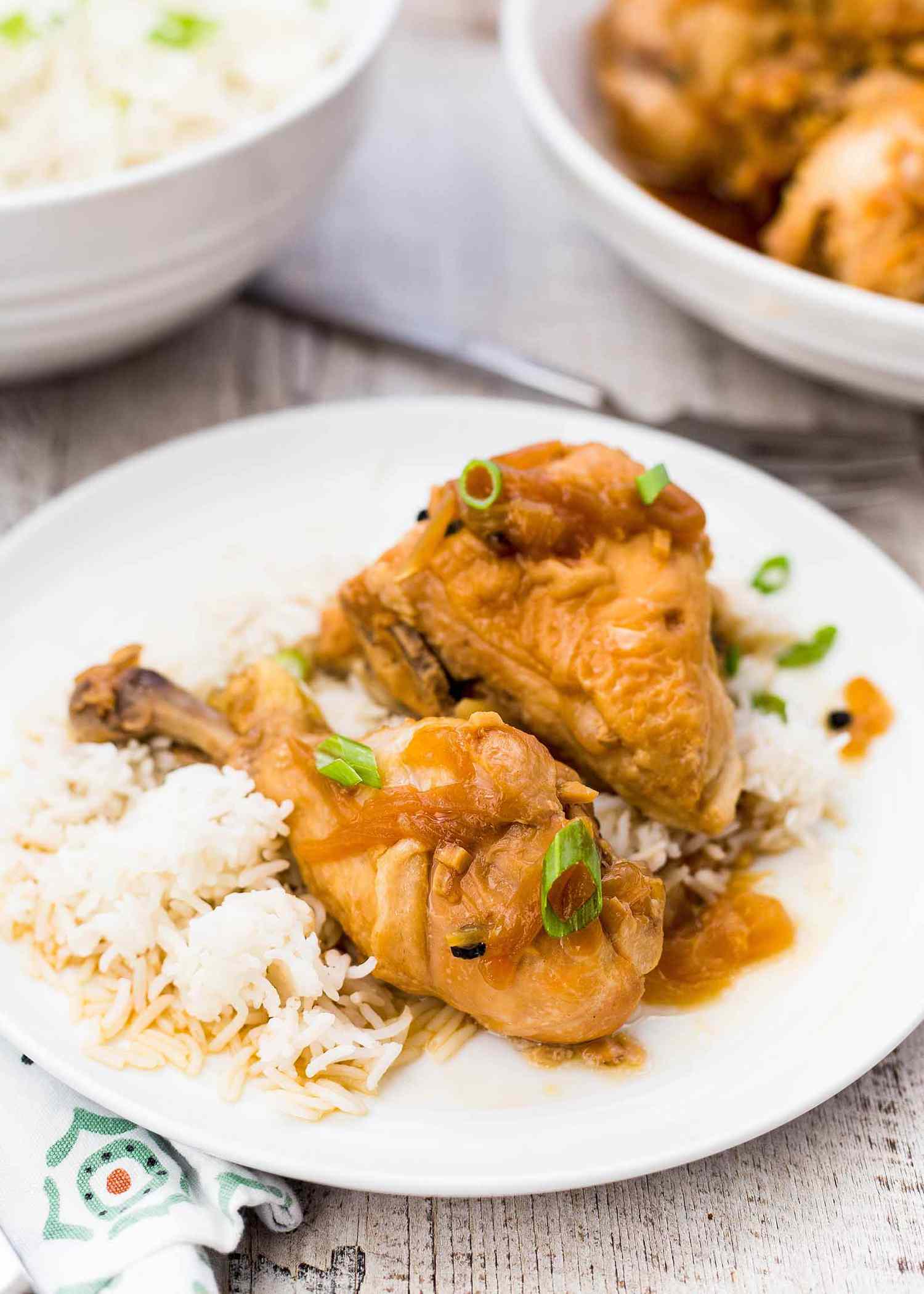 Pressure Cooker Chicken Adobo with Rice