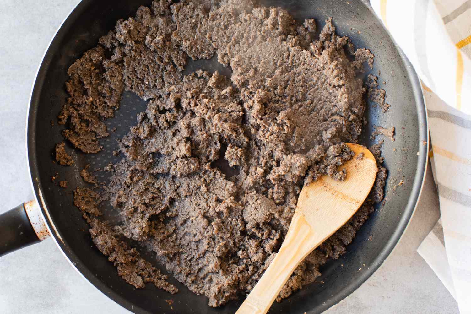 Minced Mushroom Cooked Down to Make Mushroom Duxelles