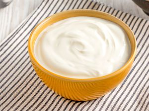 small bowl of yogurt