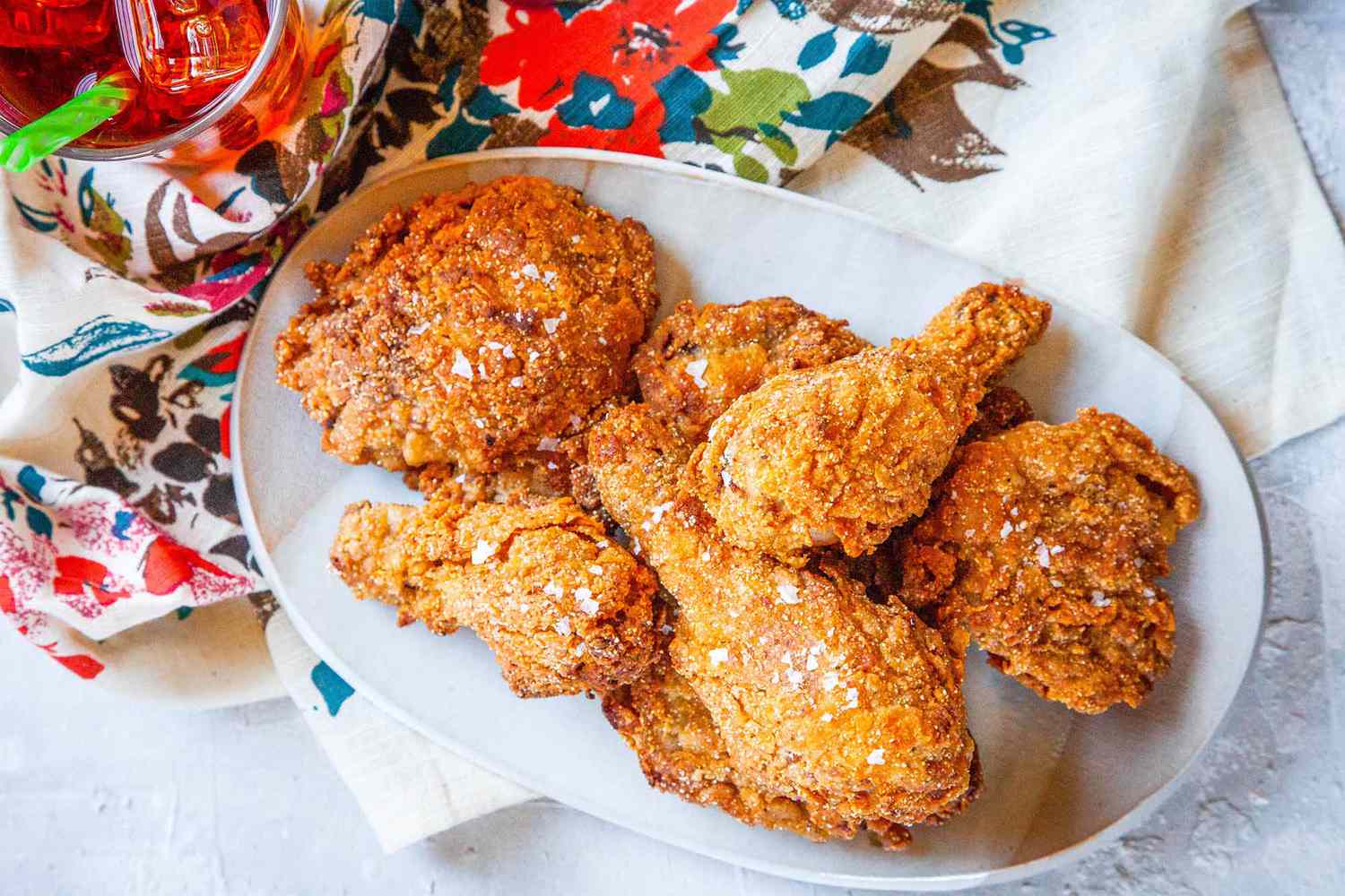 Sweet tea brined fried chicken