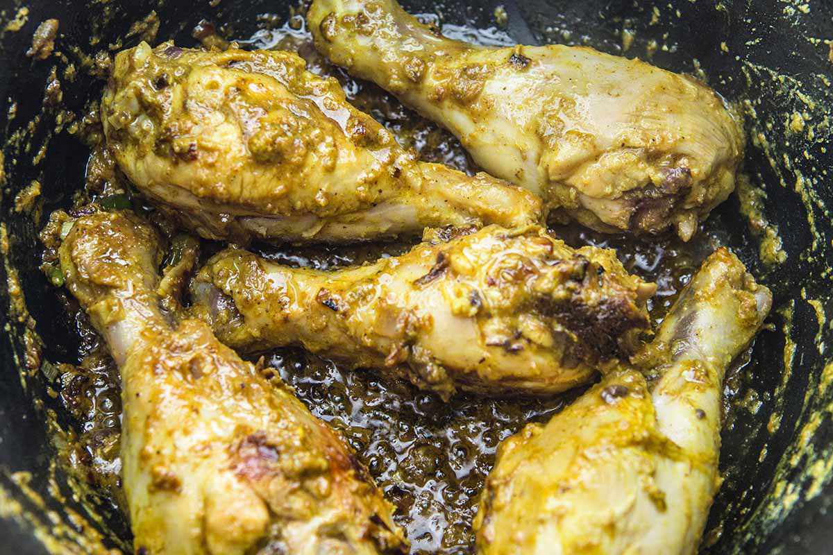 Easy Biryani with Chicken cook the chicken