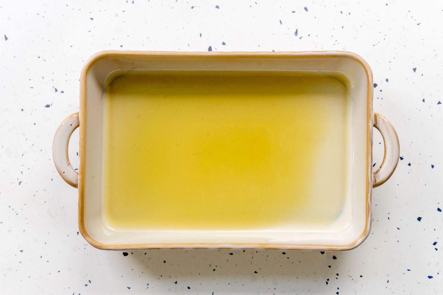 Casserole Dish with Olive Oil for Passover Kugel Recipe 