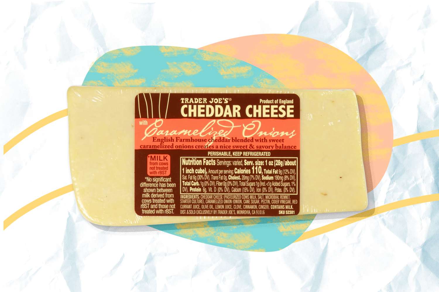 Trader Joe's Cheddar Cheese with Caramelized Onions