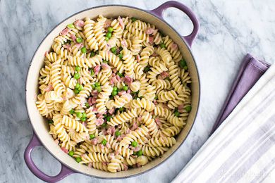 Pasta with Ham and Peas