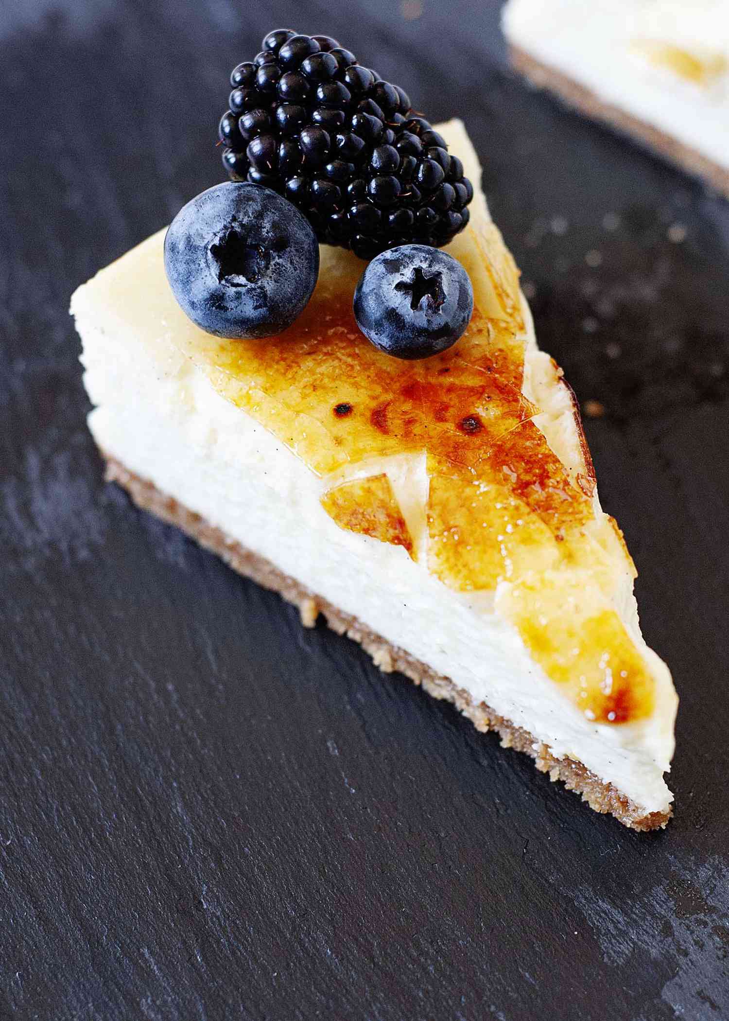 Slice of Crème Brûlée Cheesecake