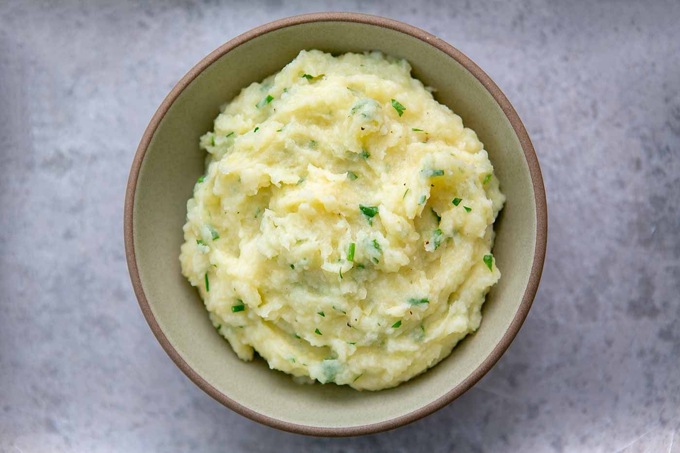 Bowl of Mashed Parsnips and Potatoes