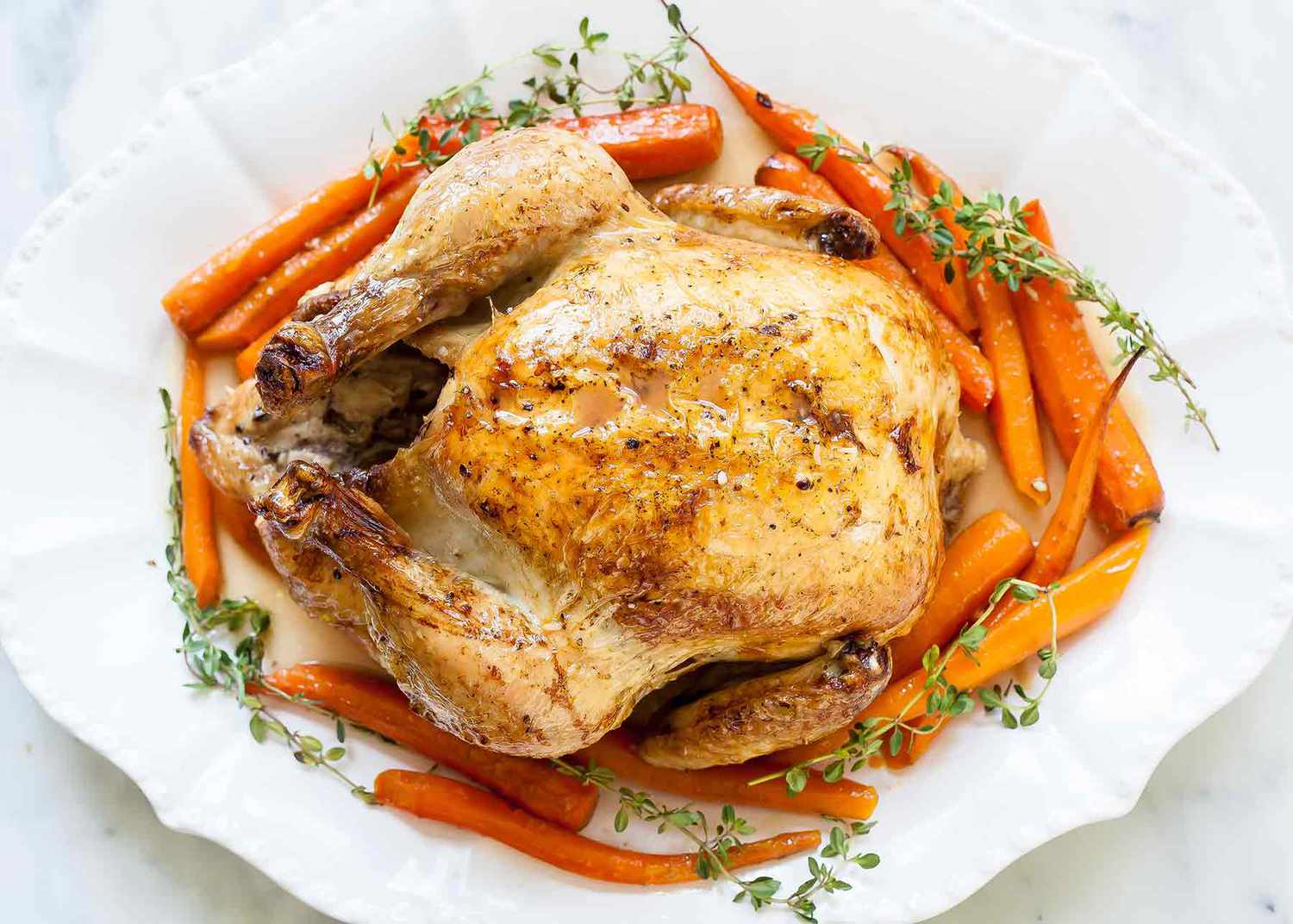 Roast Chicken with Carrots