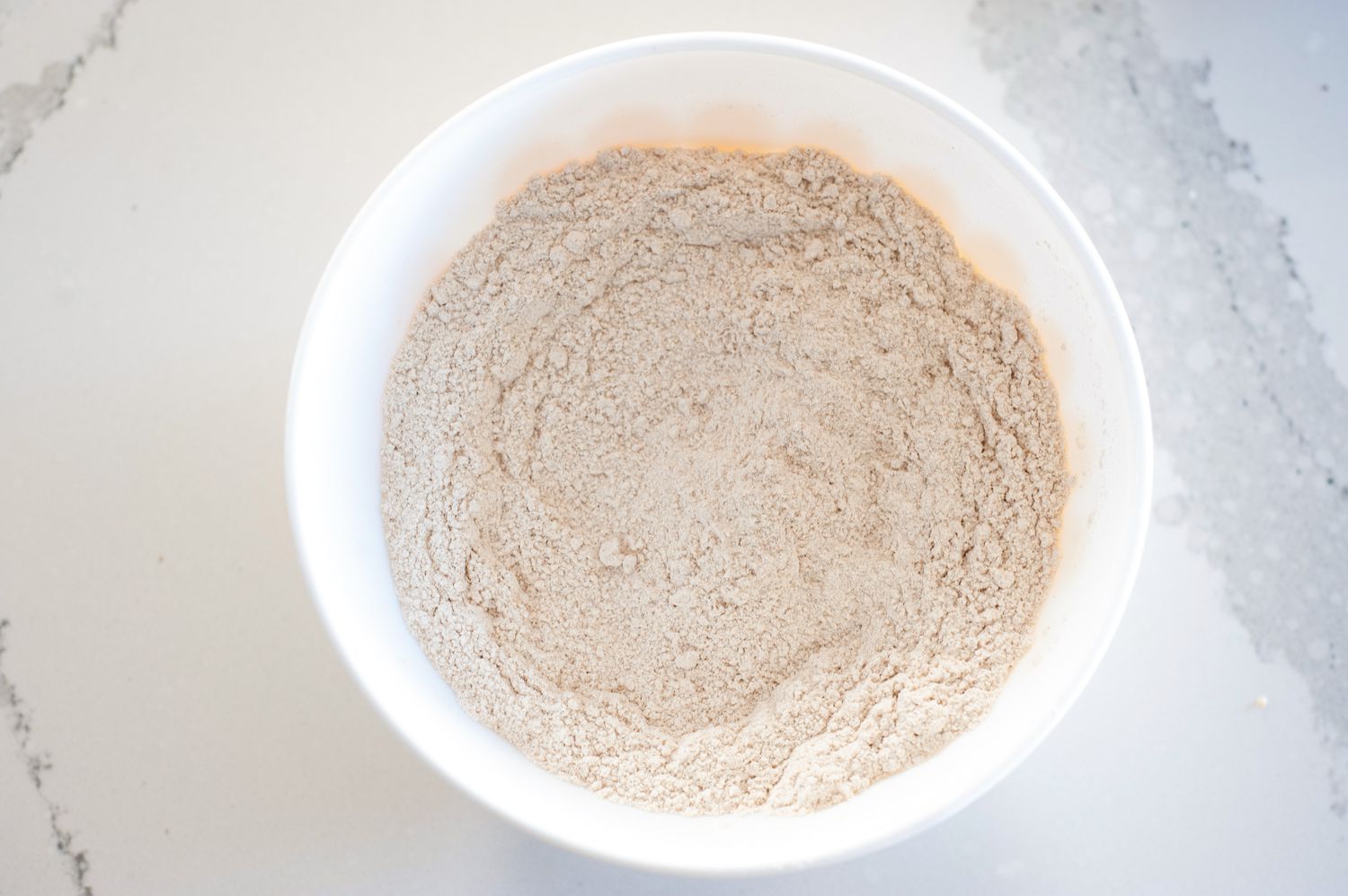 Dry ingredients in a bowl.