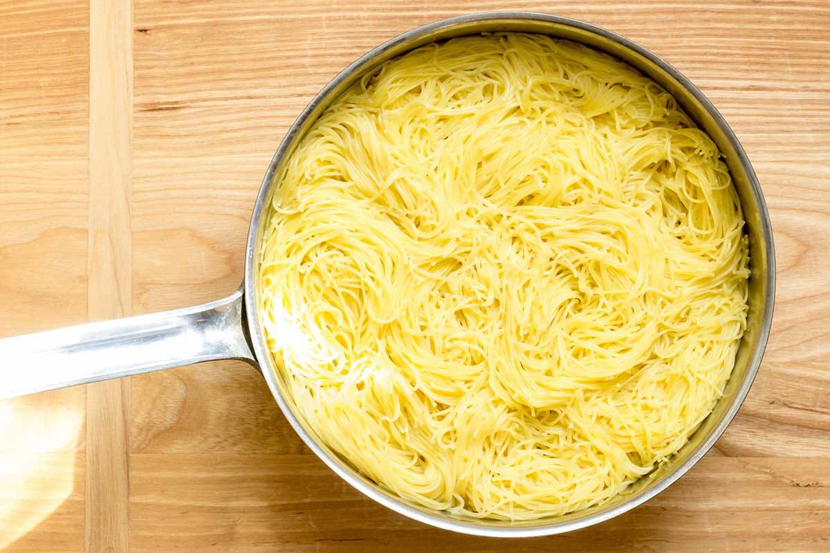 Roasted Chicken on Angel Hair