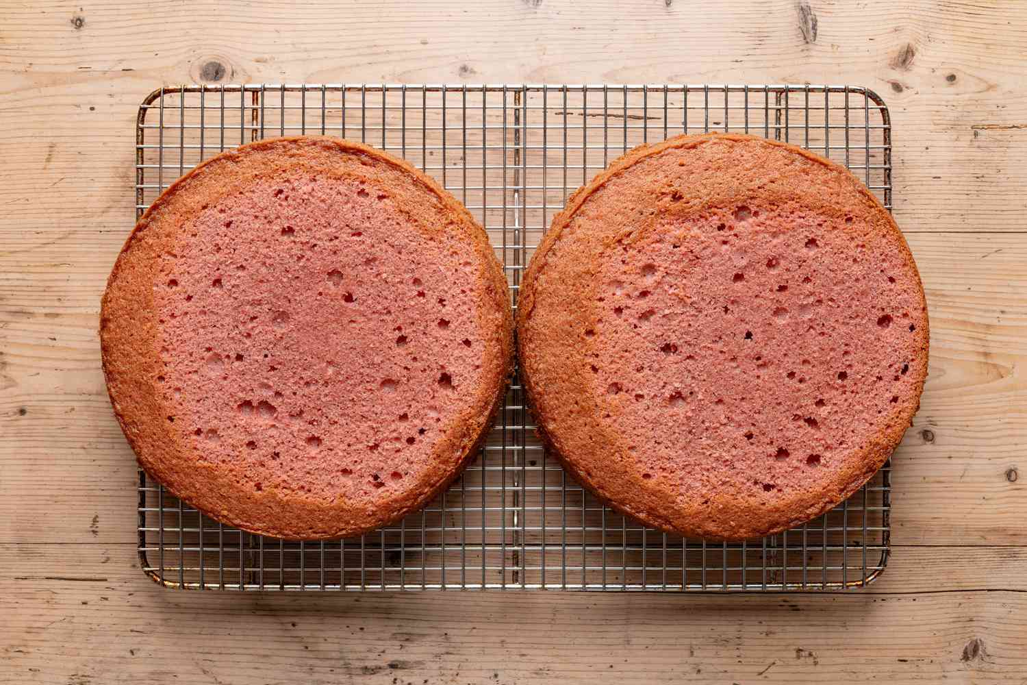 strawberry cake domed tops cut off for strawberry cake recipe