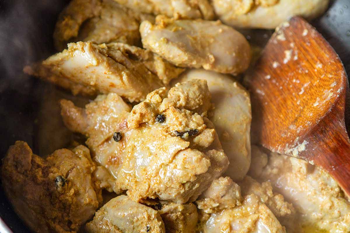 Authentic Chicken Korma Recipe - chicken with sauce