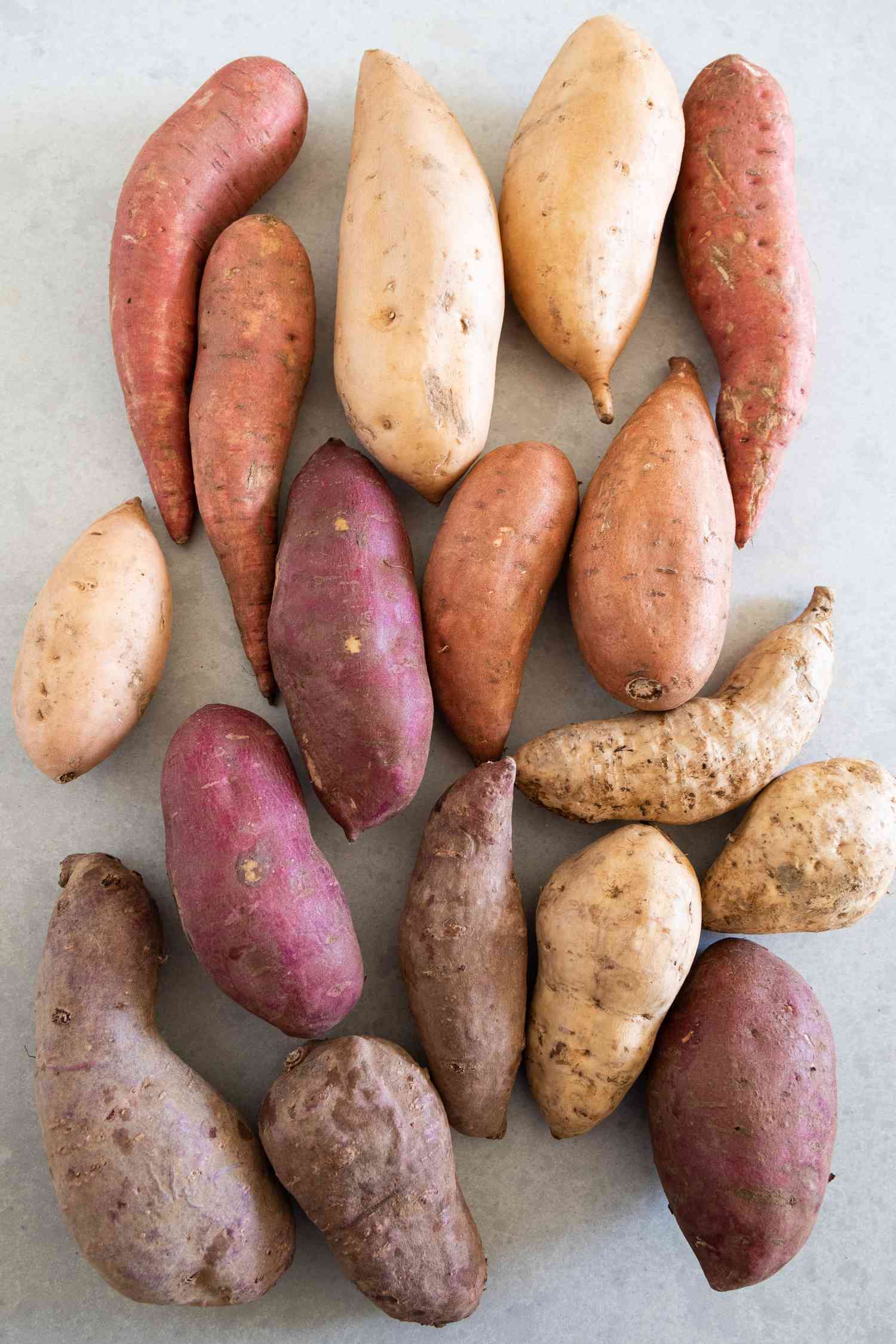 Collection of sweet potatoes