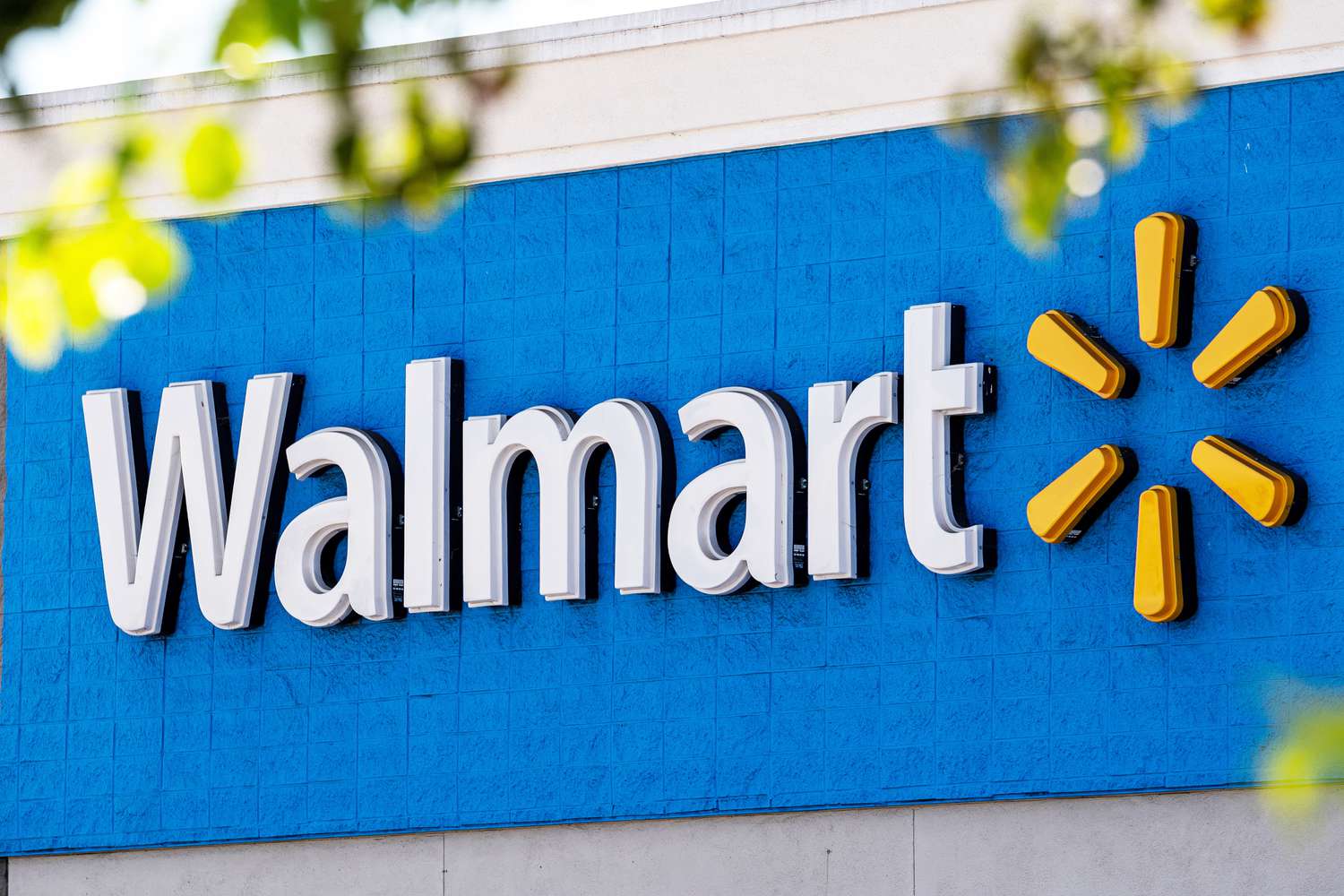 Walmart sign on a storefront