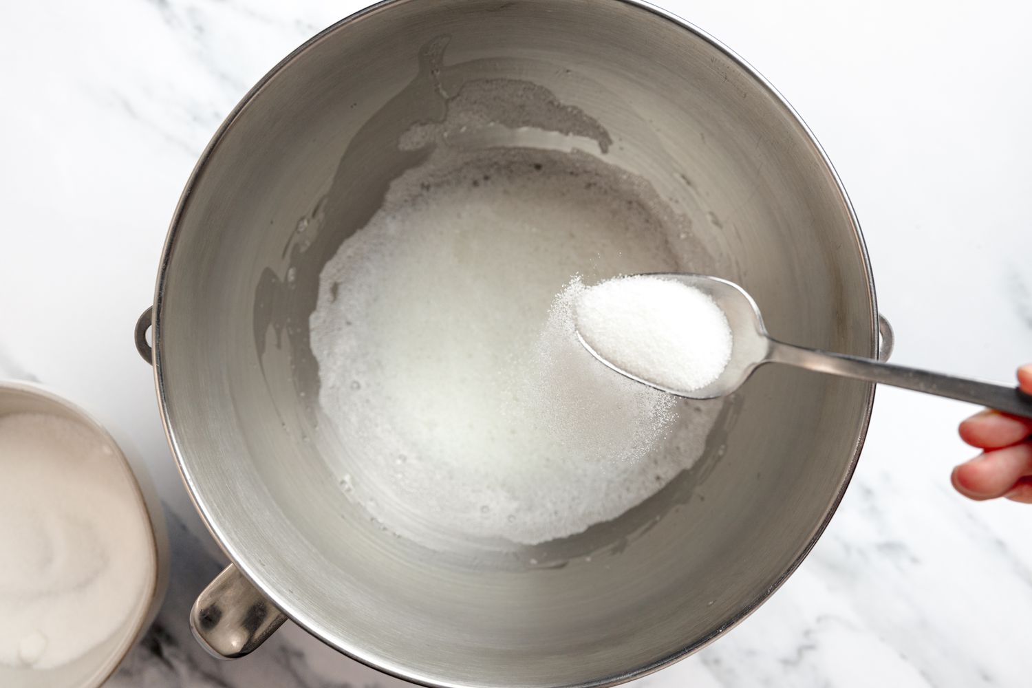 Spoon Used to Add Sugar to Egg White 