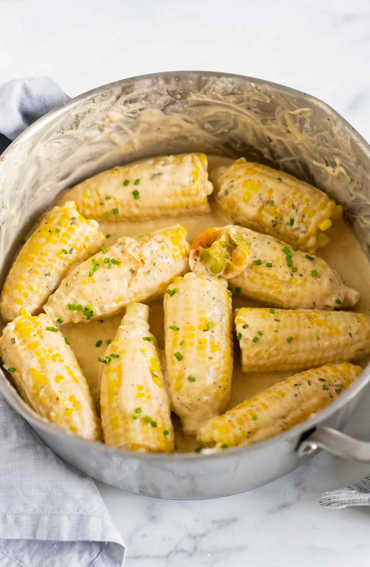 Trinidadian Boiled Corn in a Pot