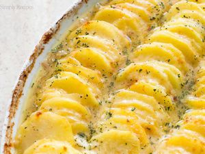 Scalloped Potatoes with Caramelized Onions and Gruyere