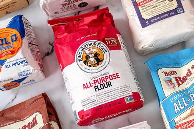 King Arthur Flour on a kitchen counter