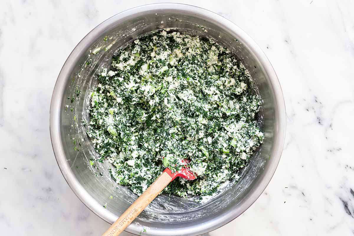 Spinach and Feta filling for Spanakopita.
