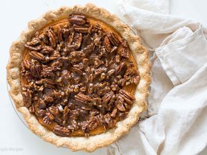 Sweet Potato Pie with Pecan Topping