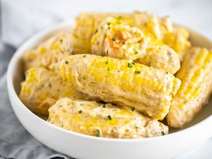 Trinidadian Boiled Corn in a Bowl