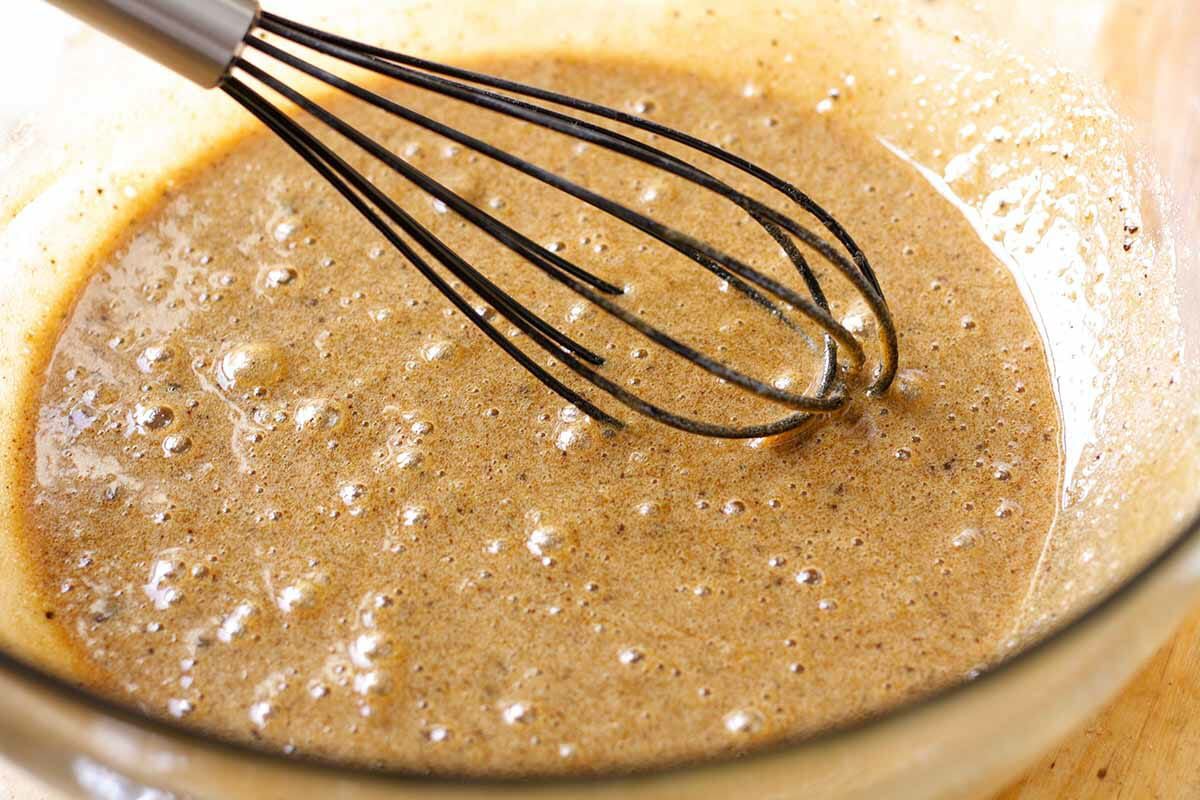 Peanut Butter Fudge Brownies make the batter