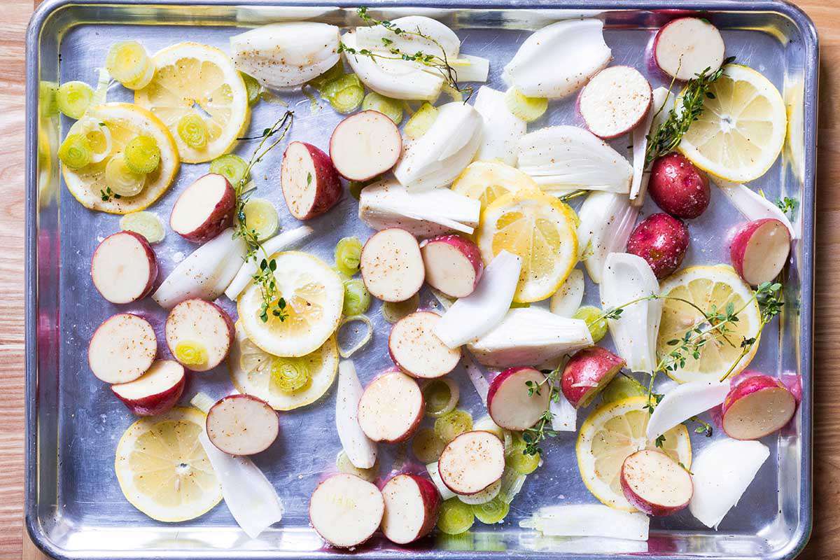 Sheet Pan Chicken with Asparagus and Potatoes