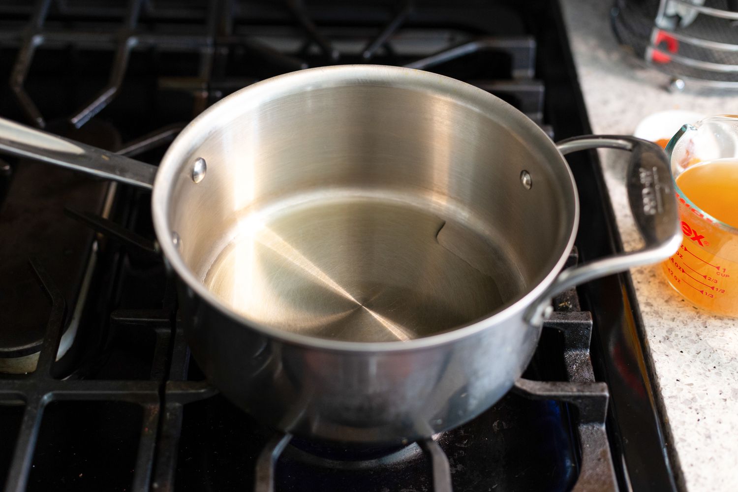 Heating oil to cook veggies for vegan queso