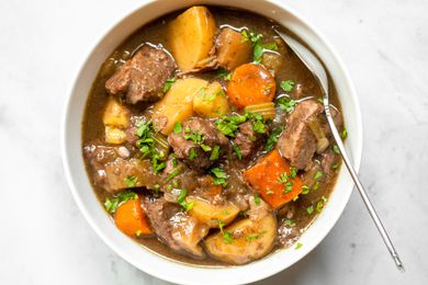 Slow Cooker Beef Stew in a Bowl