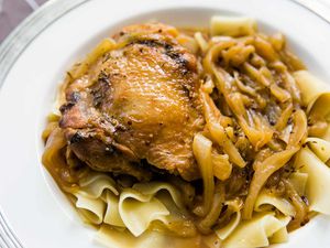 Beer Braised Chicken and Onions