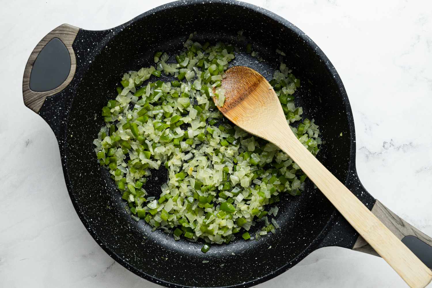 Peppers Sautéed in Pan for Menemen 