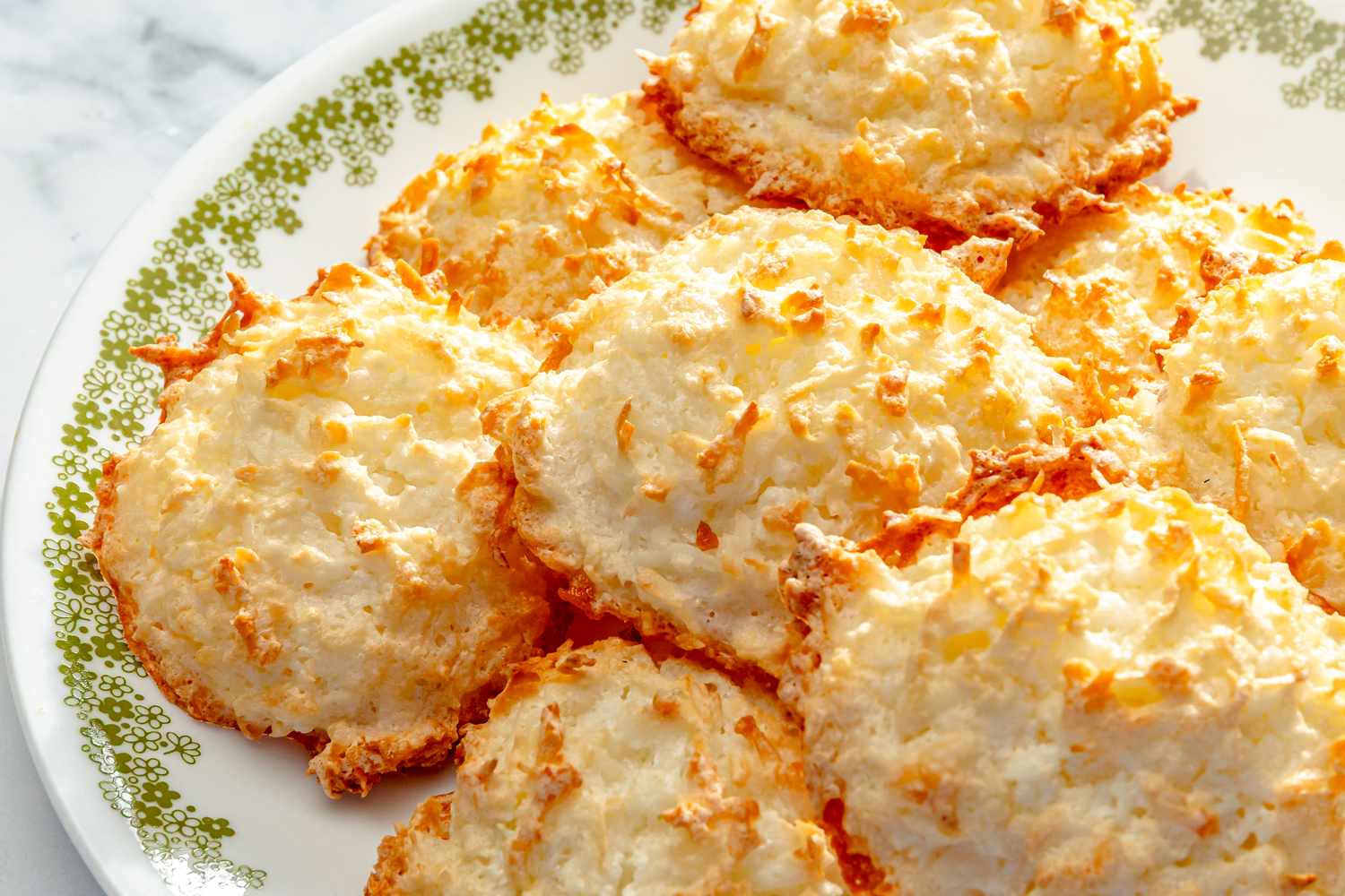 plate of 4-Ingredient Coconut Drops