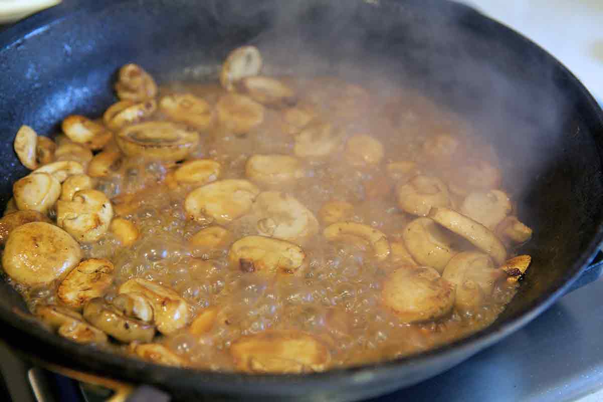 add sherry for hamburger stroganoff