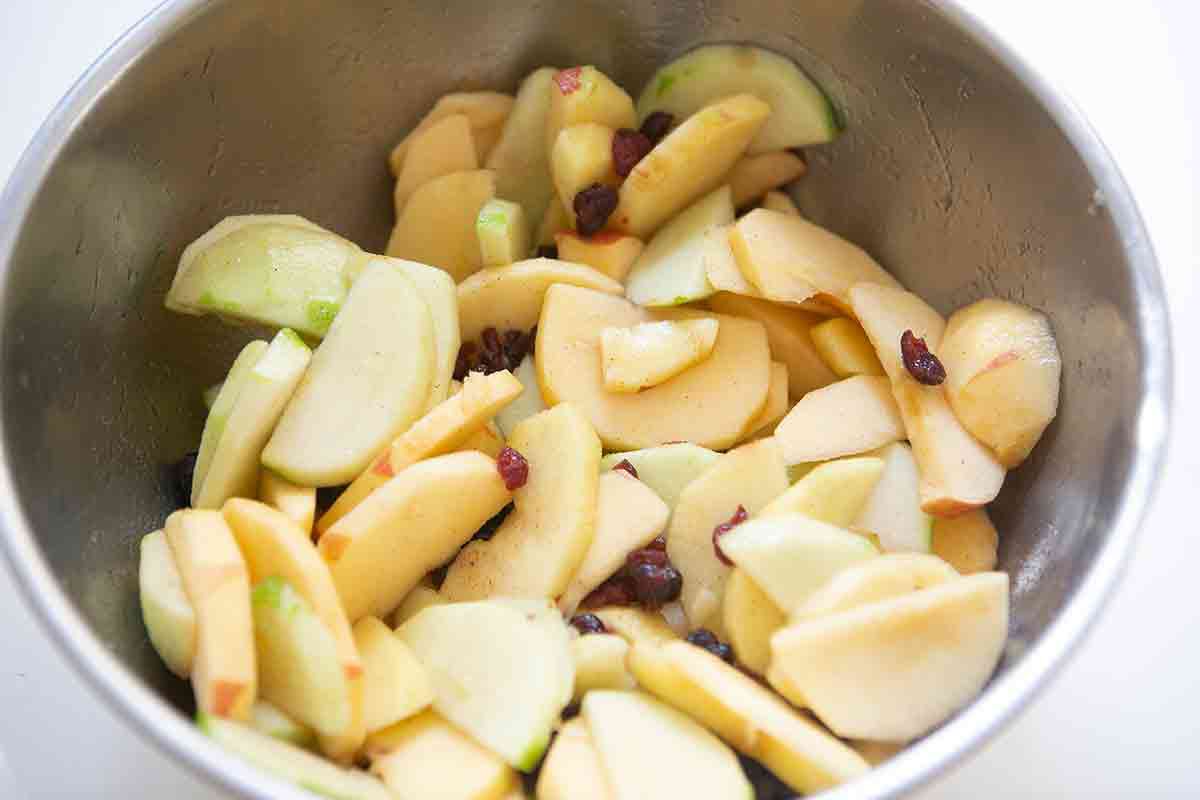 make apple cranberry filling for pie