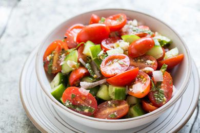 Tomato Cucumber Feta Salad