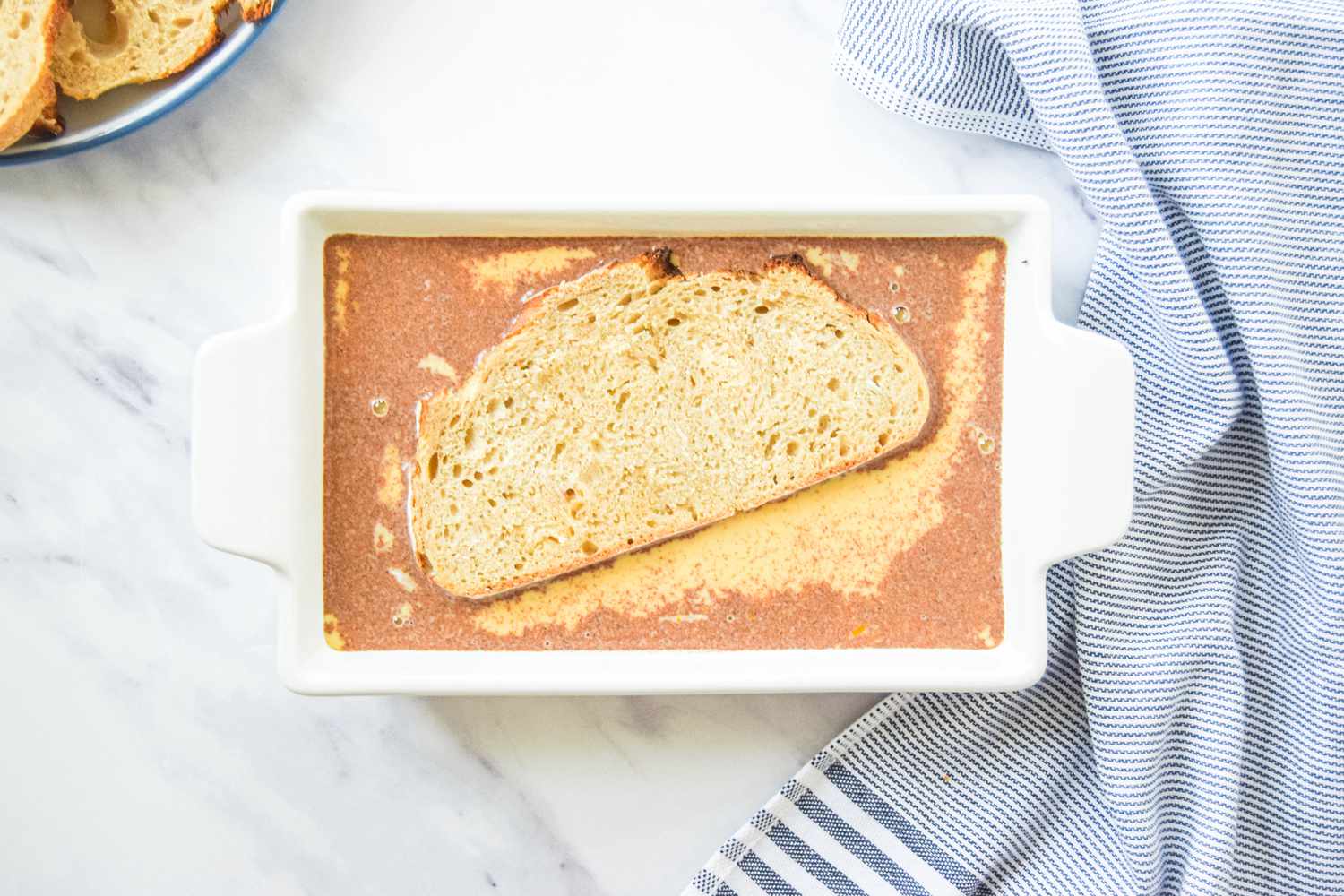 Bread Soaked in Egg Mixture for French Toes Recipe 