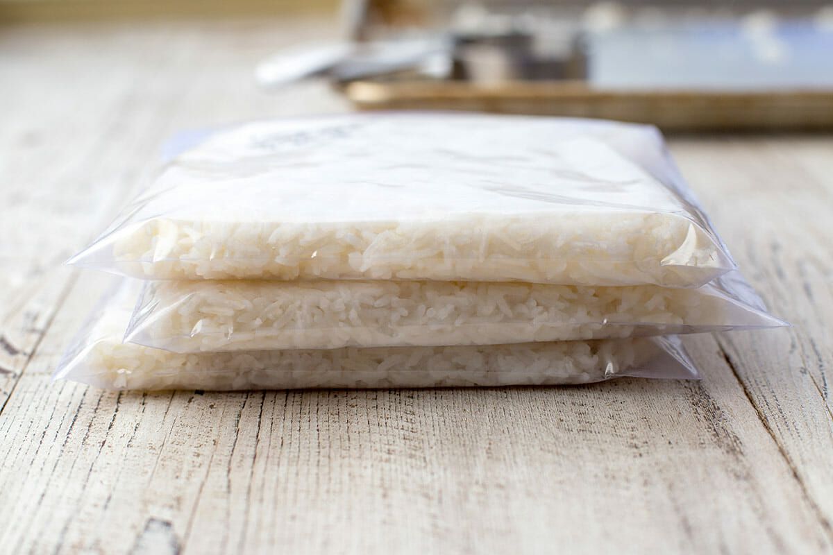 Reheat Rice freeze the bag