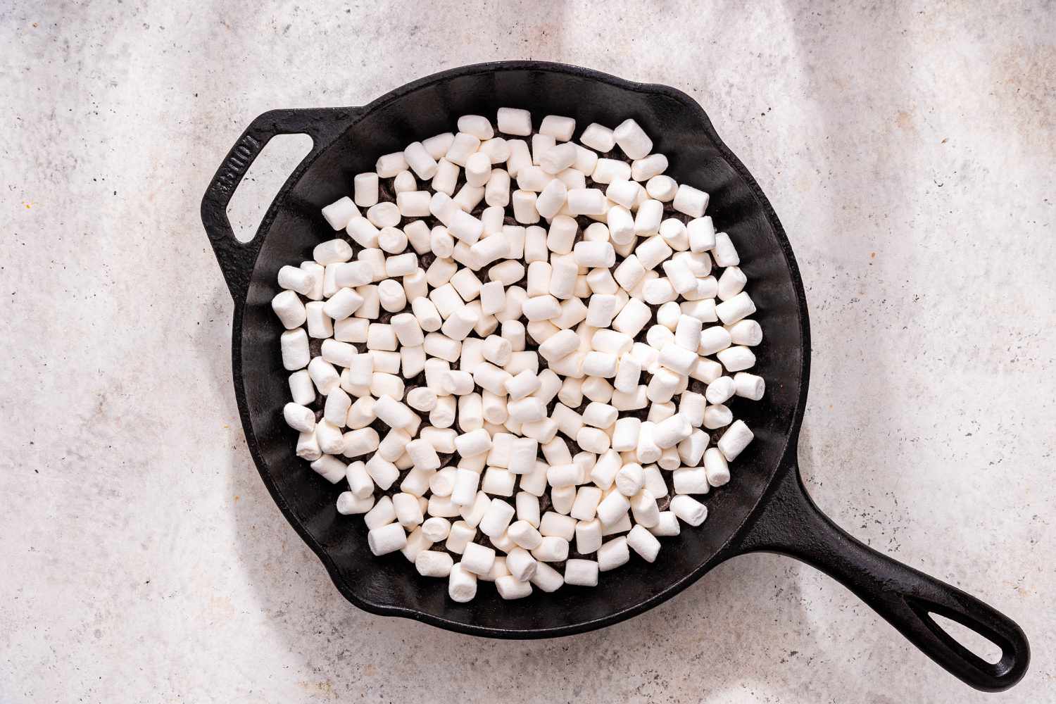 Marshmallows in skillet