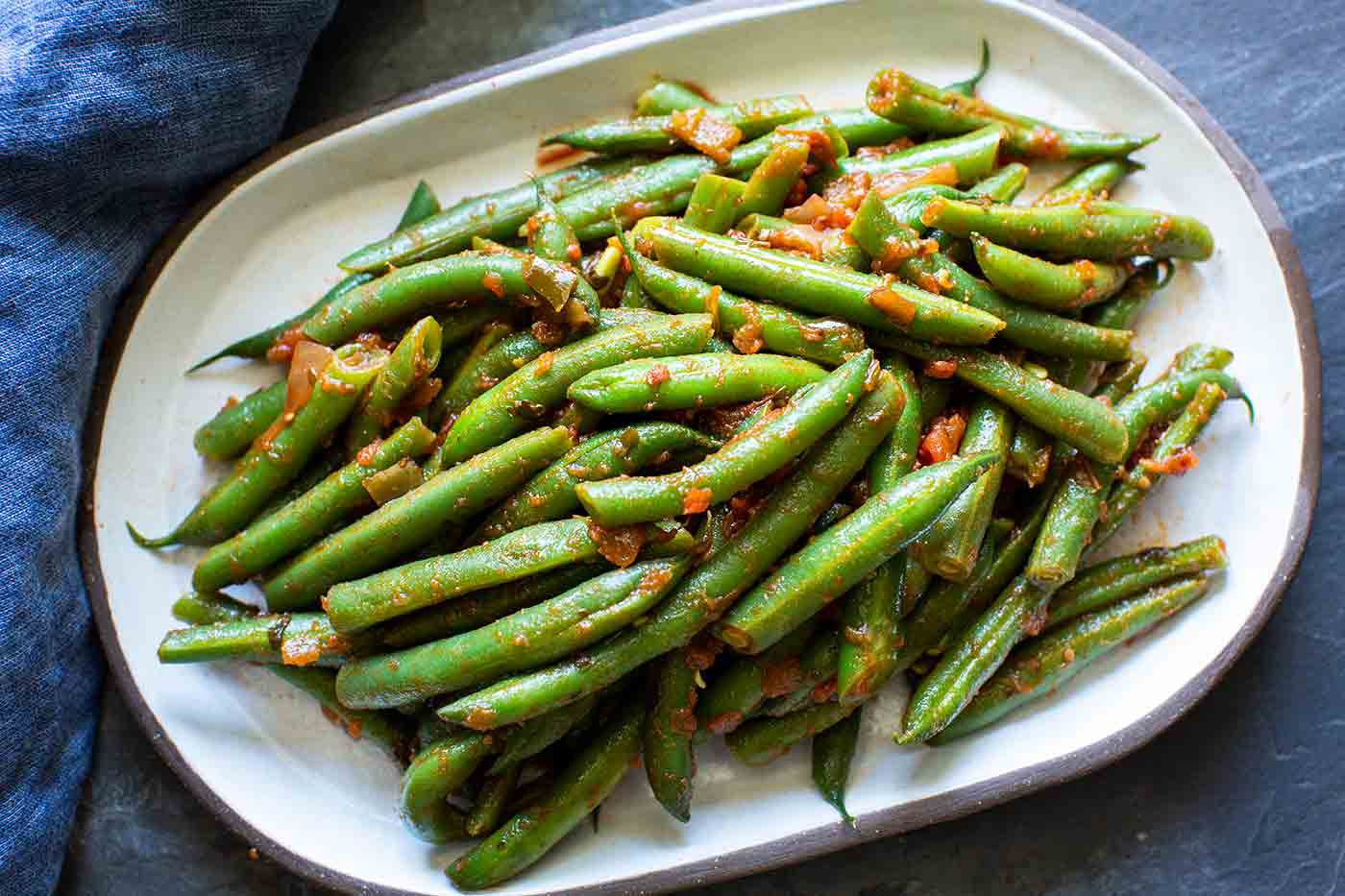 Green Beans with Salsa