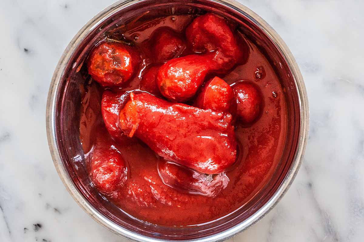 Pork and beef meatball recipe - tomatoes