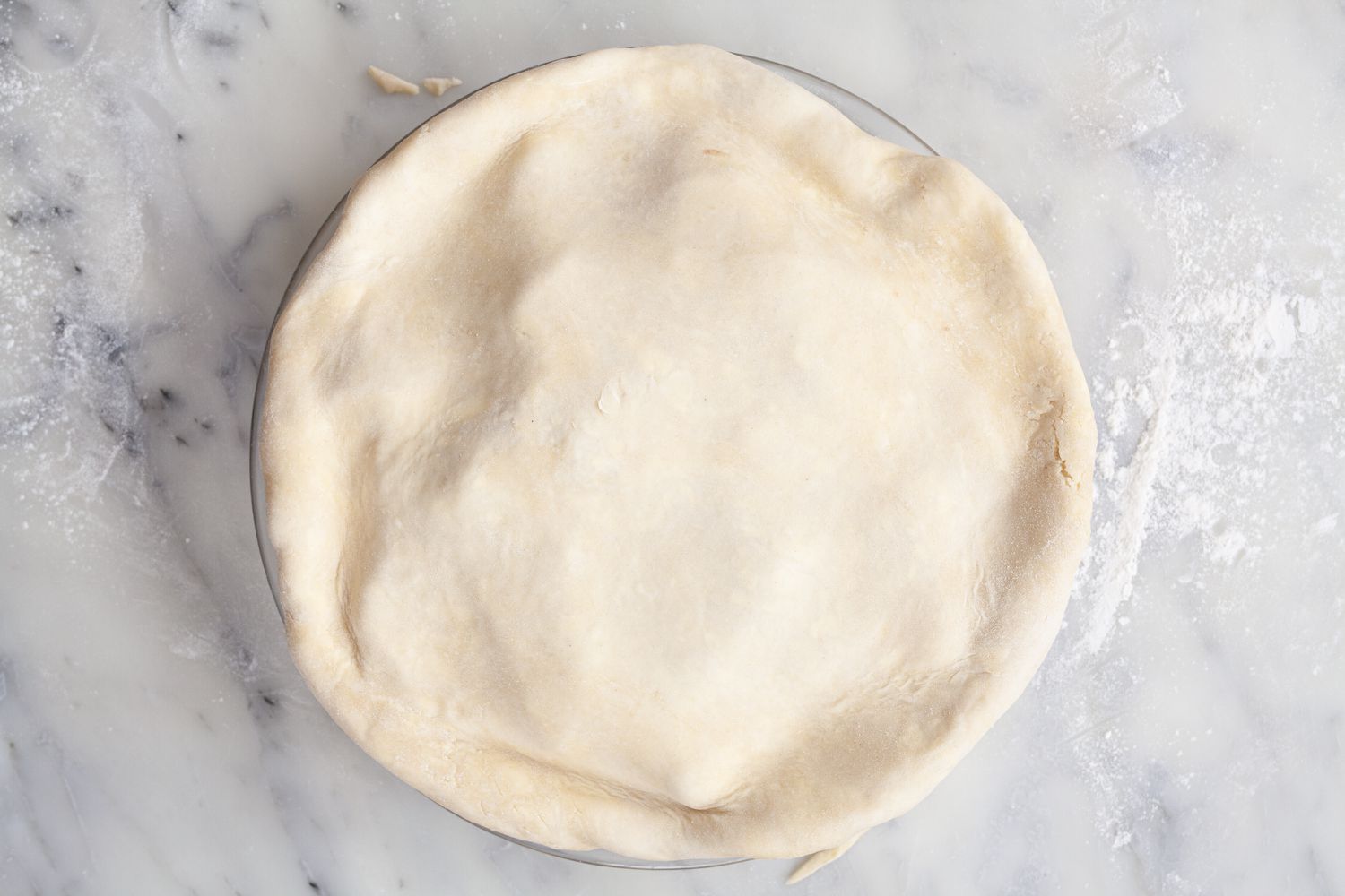Top edges folded over for an easy pie crust.