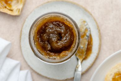 Apple Butter resting in a jar