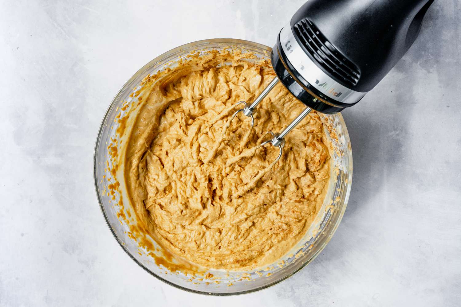 Heavy Cream Whipped into Mascarpone Cheese Mixture for Pumpkin Tiramisu