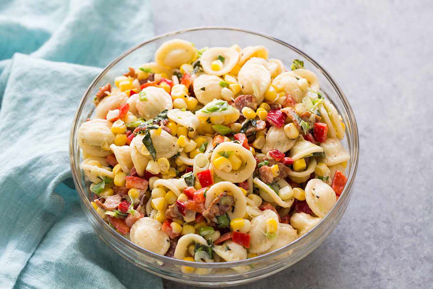 Pasta Salad with Corn and Bacon