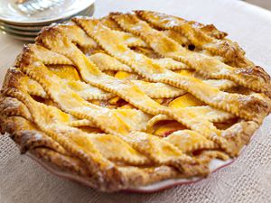 Peach Pie in a Pie Dish for How to Make Pie Dough by Hand