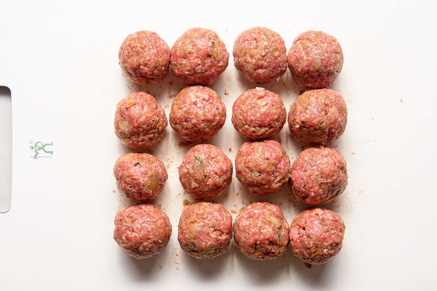 Meatball Mixture Formed into 16 Meatballs for French Onion Meatballs 