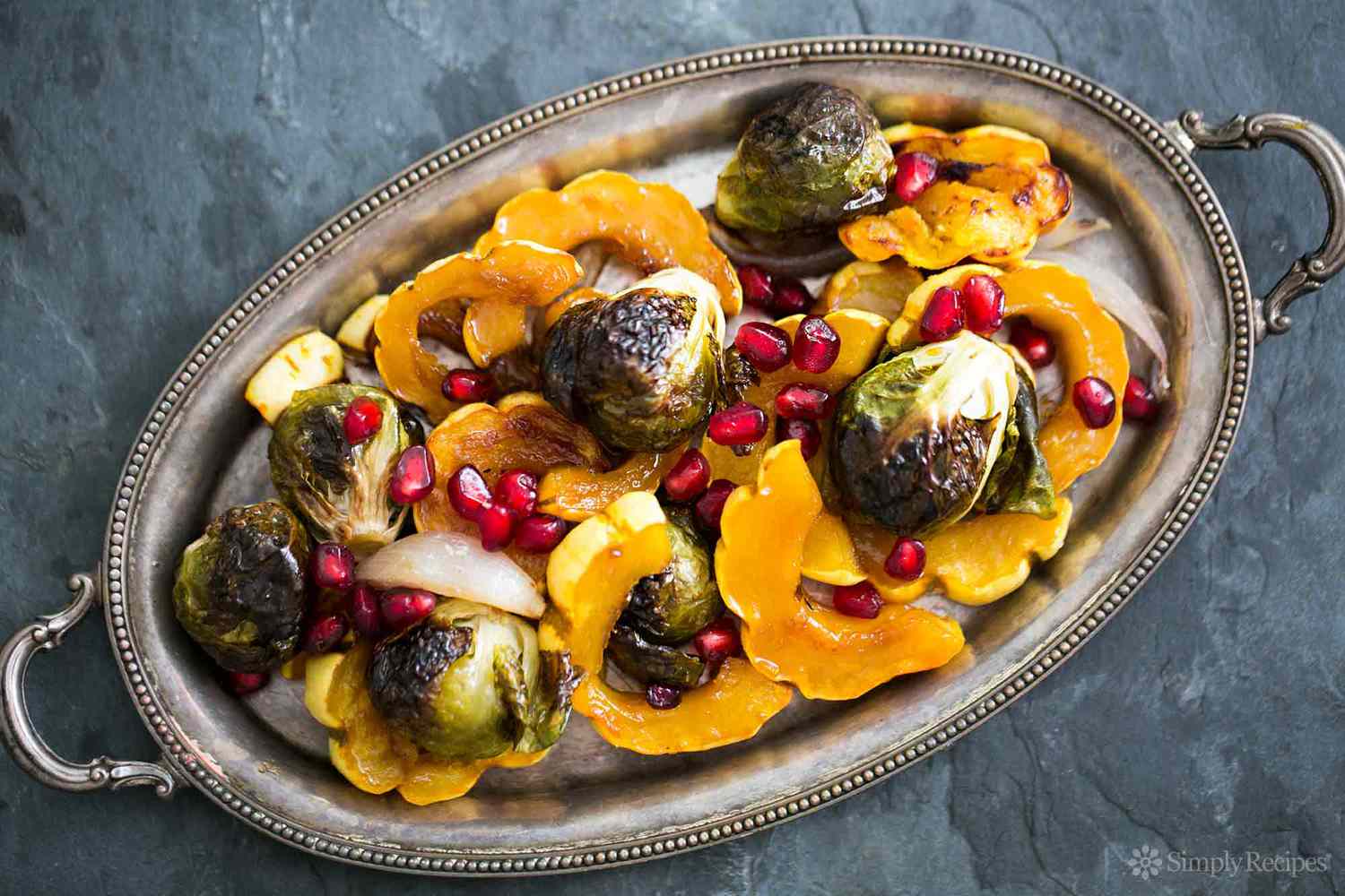 Maple Glazed Delicata Squash and Brussels Sprouts