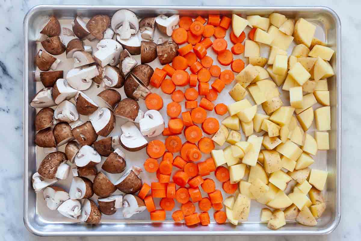 Chicken Stew Recipe roast the veggies